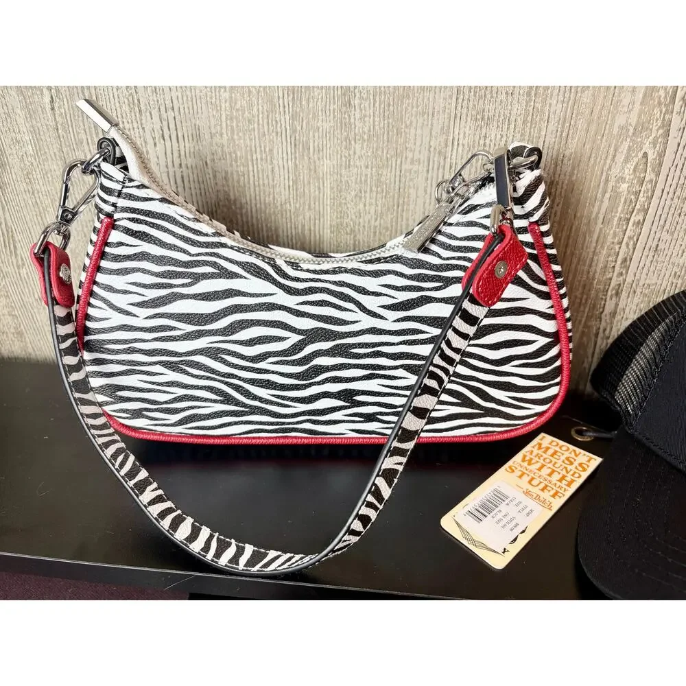 NEW Chic Von Dutch Zebra Shoulder Bag & Trucker Hat Bundle - Picture 6 of 6